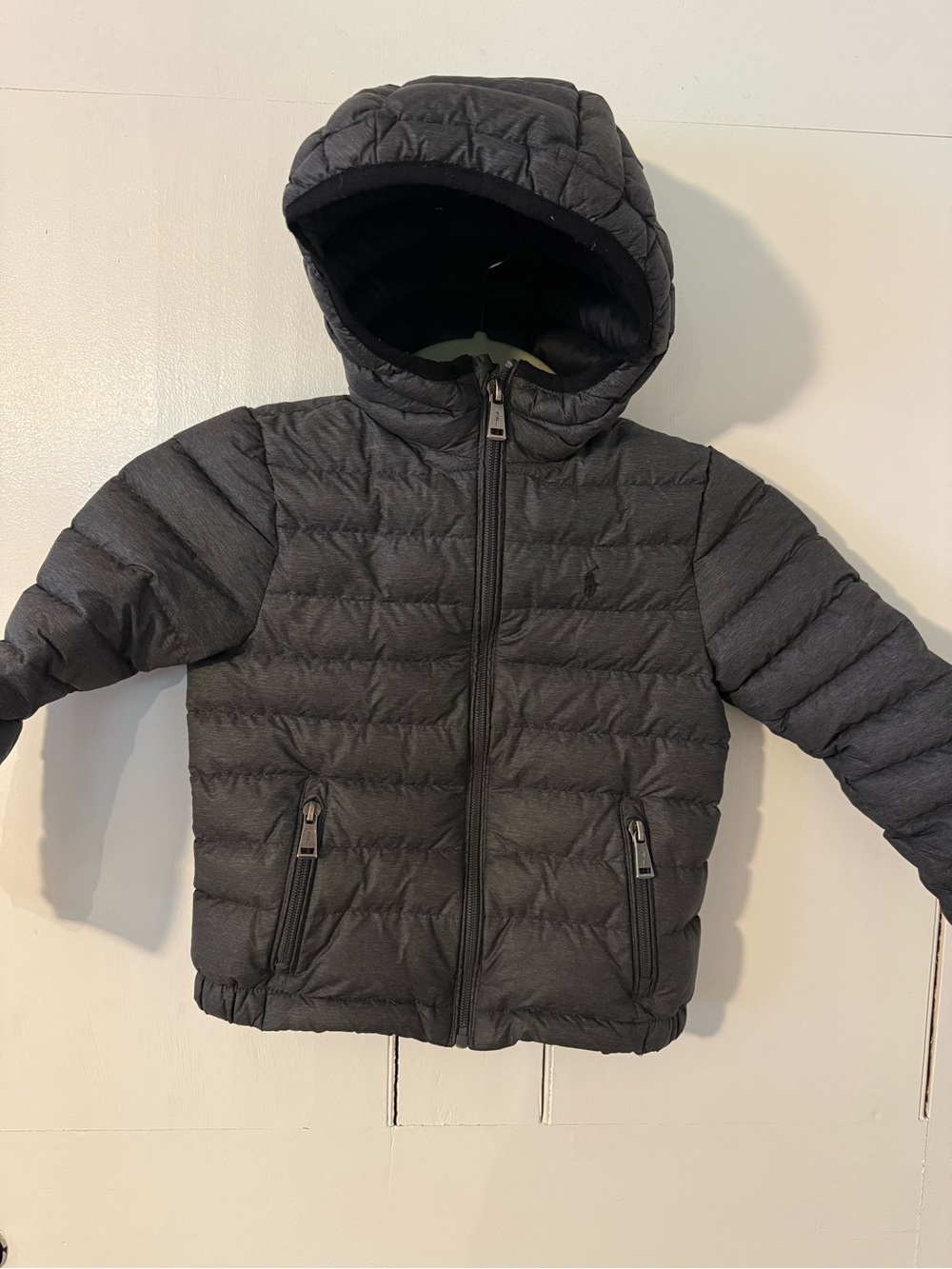 Polo by Ralph Lauren Kids Hooded Puffer Jacket - Charcoal